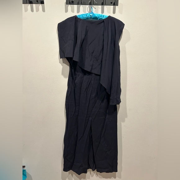 COS Asymmetric Navy Maxi Sleeveless Dress / Size 6 / - Picture 6 of 11